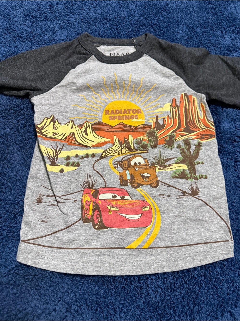 Cars Radiator Springs Toddler Tee - Gray/Black